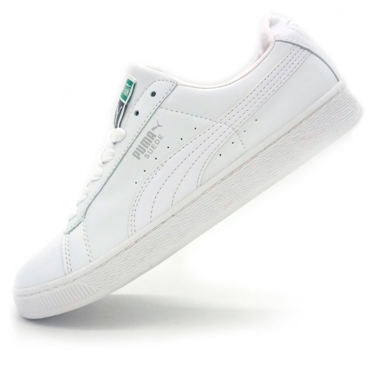 Puma basket leather white best sale